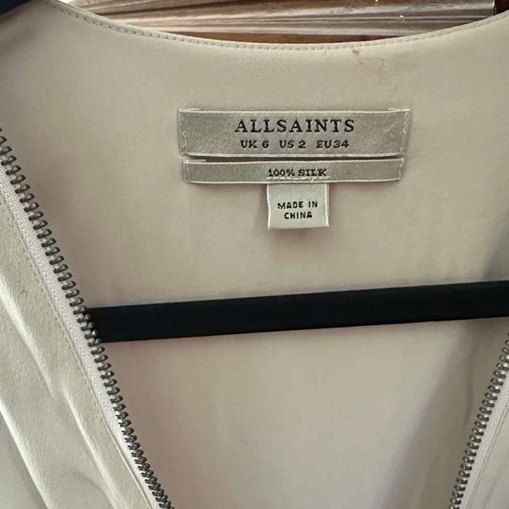 All Saints White Backless Dress - Picture 2 of 4